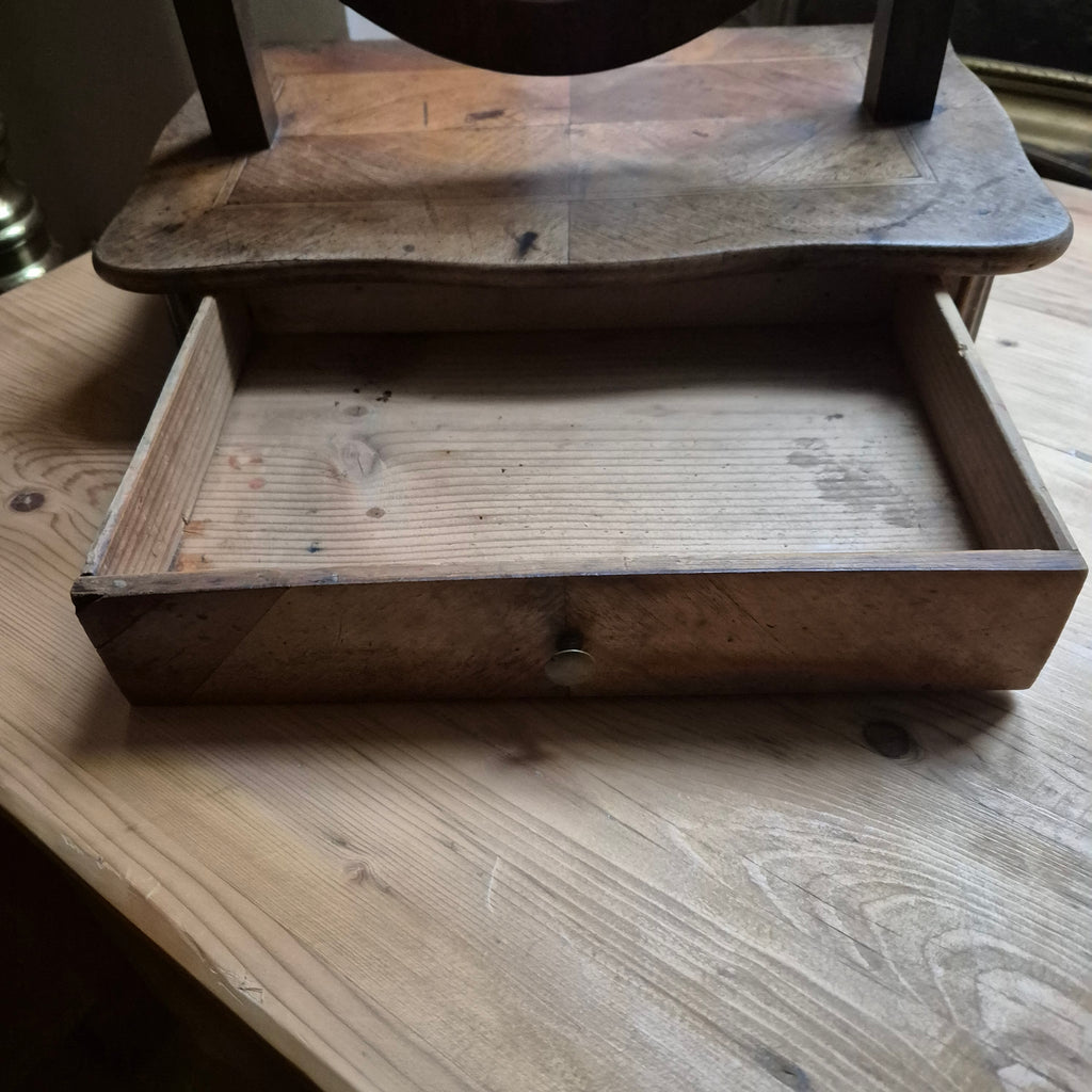 Antiker Tischspiegel Jugendstil Kosmetikspiegel mit Schublade Originalzustand Holz