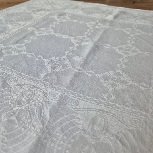 2x Antike Jugendstil Servietten mit Monogramm S.G