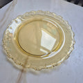 Gelber Glasteller Antik French für Obst Servierteller Platte Landhaus Vintage Shabby