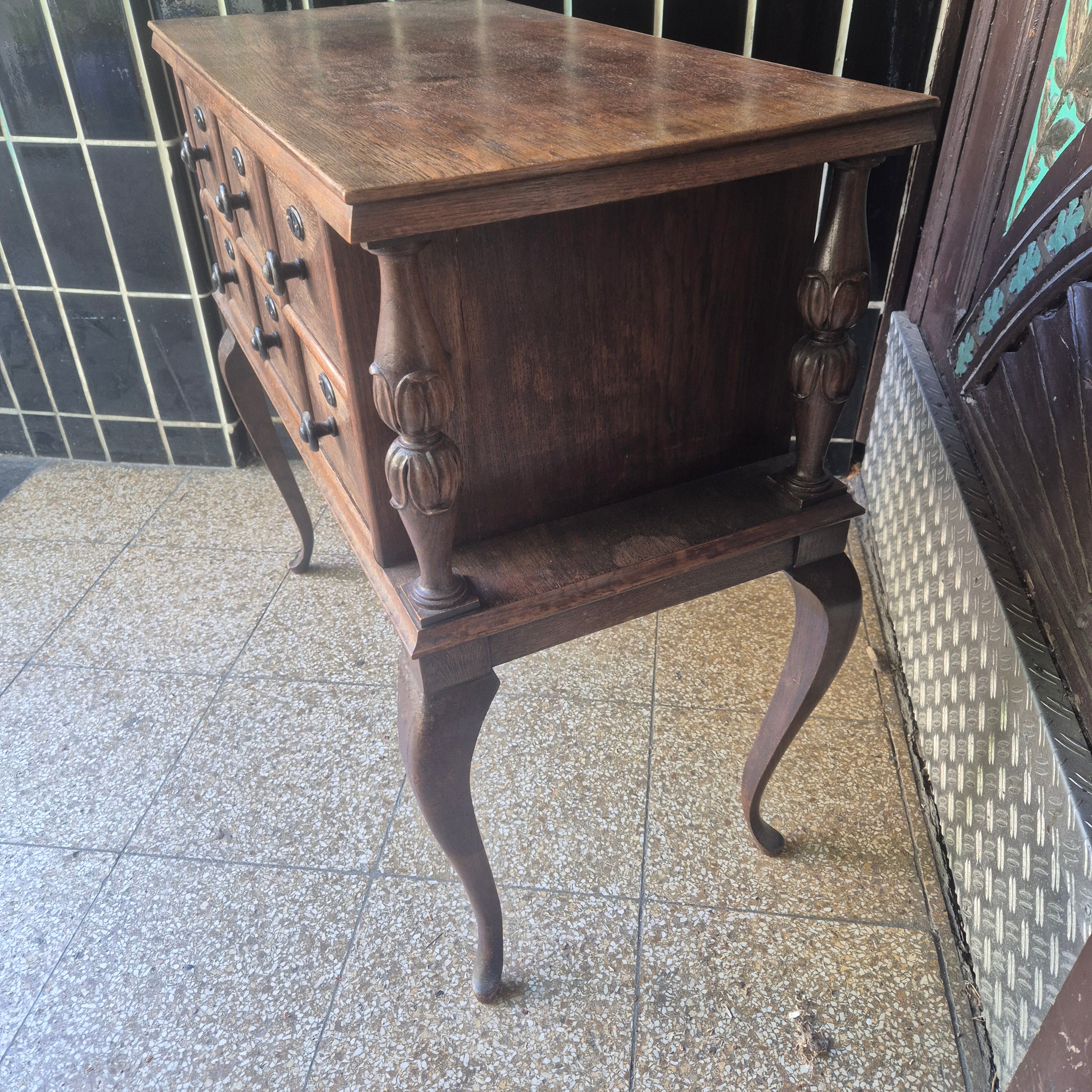 Antike Vintage-Kommode aus Massivholz mit 6 Schubladen – Echter Blickfang mit Geschichte
