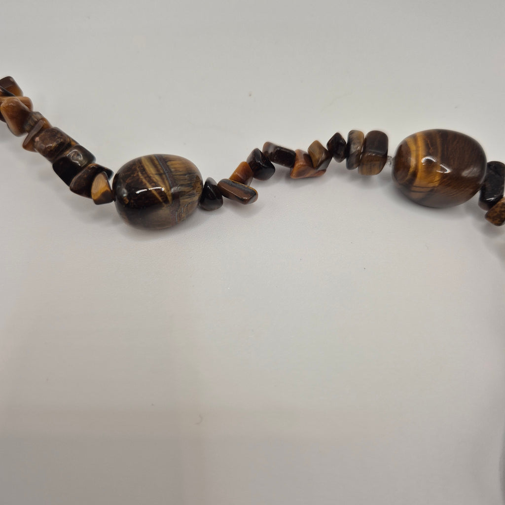 Kette 90er Jahre Glitzer STeine braun edel Halskette Vintage