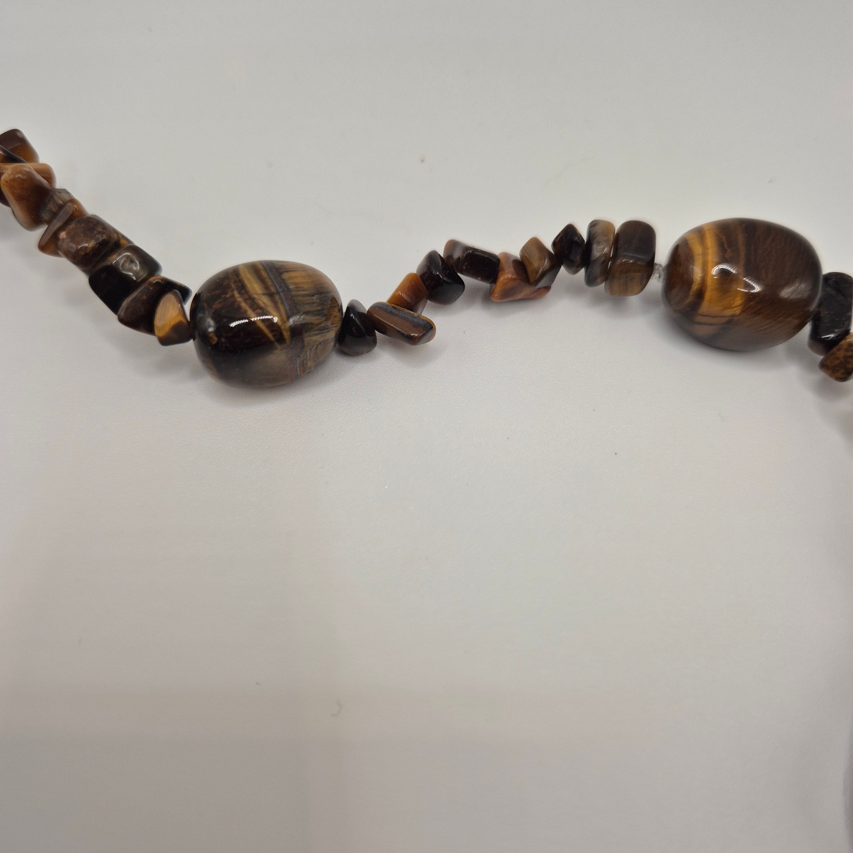 Kette 90er Jahre Glitzer STeine braun edel Halskette Vintage