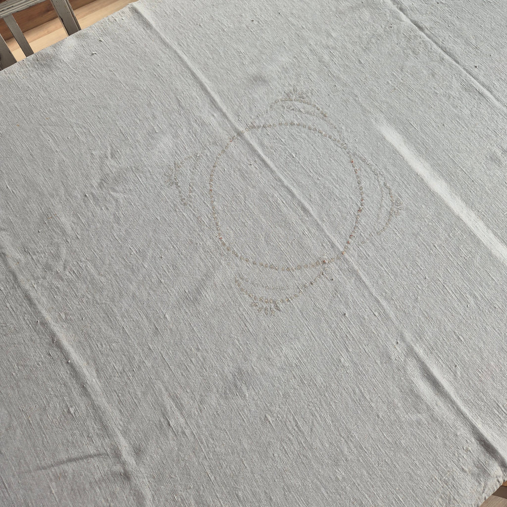 Antike Leinen Tischdecke 88x145cm mit Stockflecken / zum weiterbearbeiten 🤍