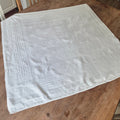 Antike Jugendstil Serviette/Mitteldecke weiß 69x63cm Damast Monogram M.B.