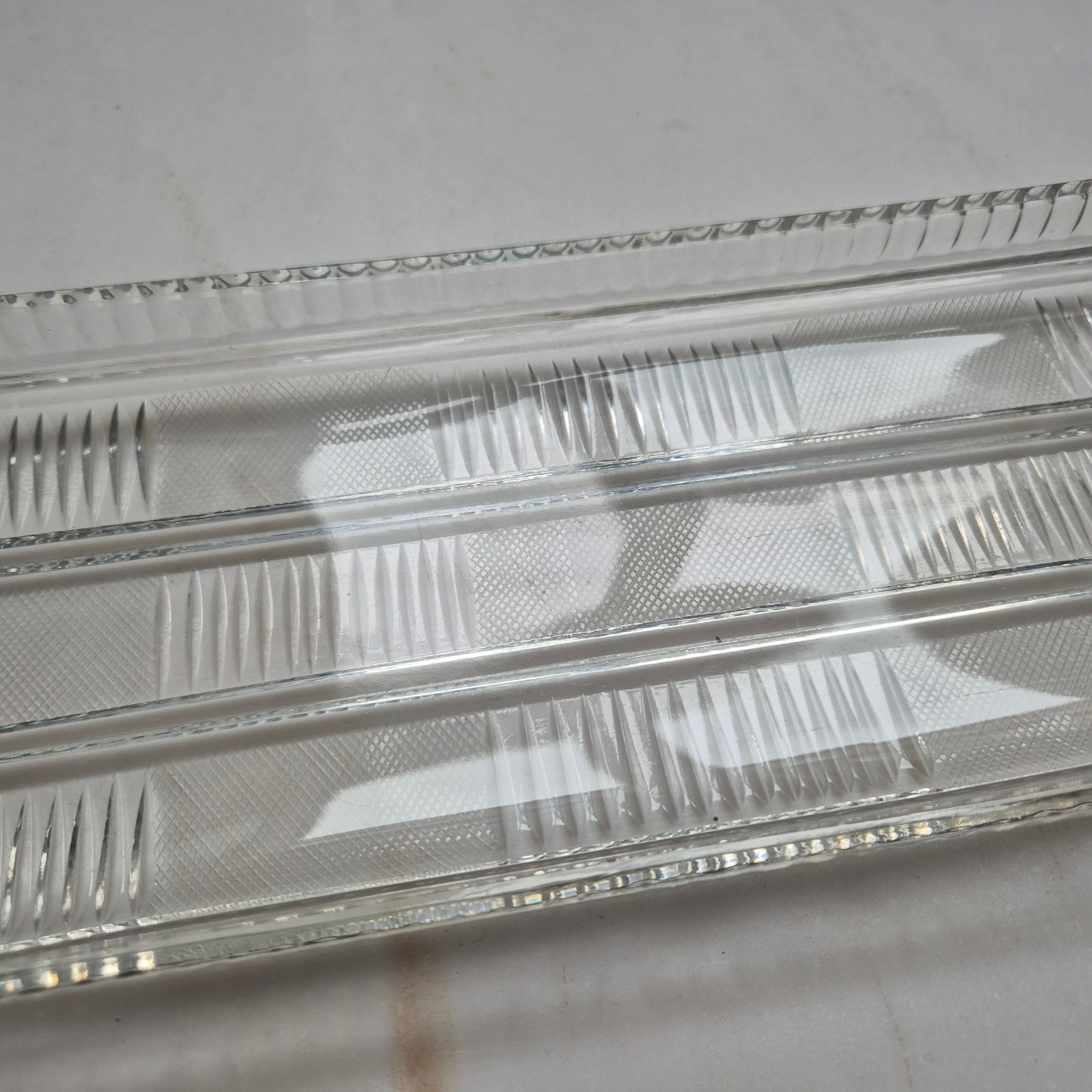 Vintage Glas Kuchenplatte - Servierplatte