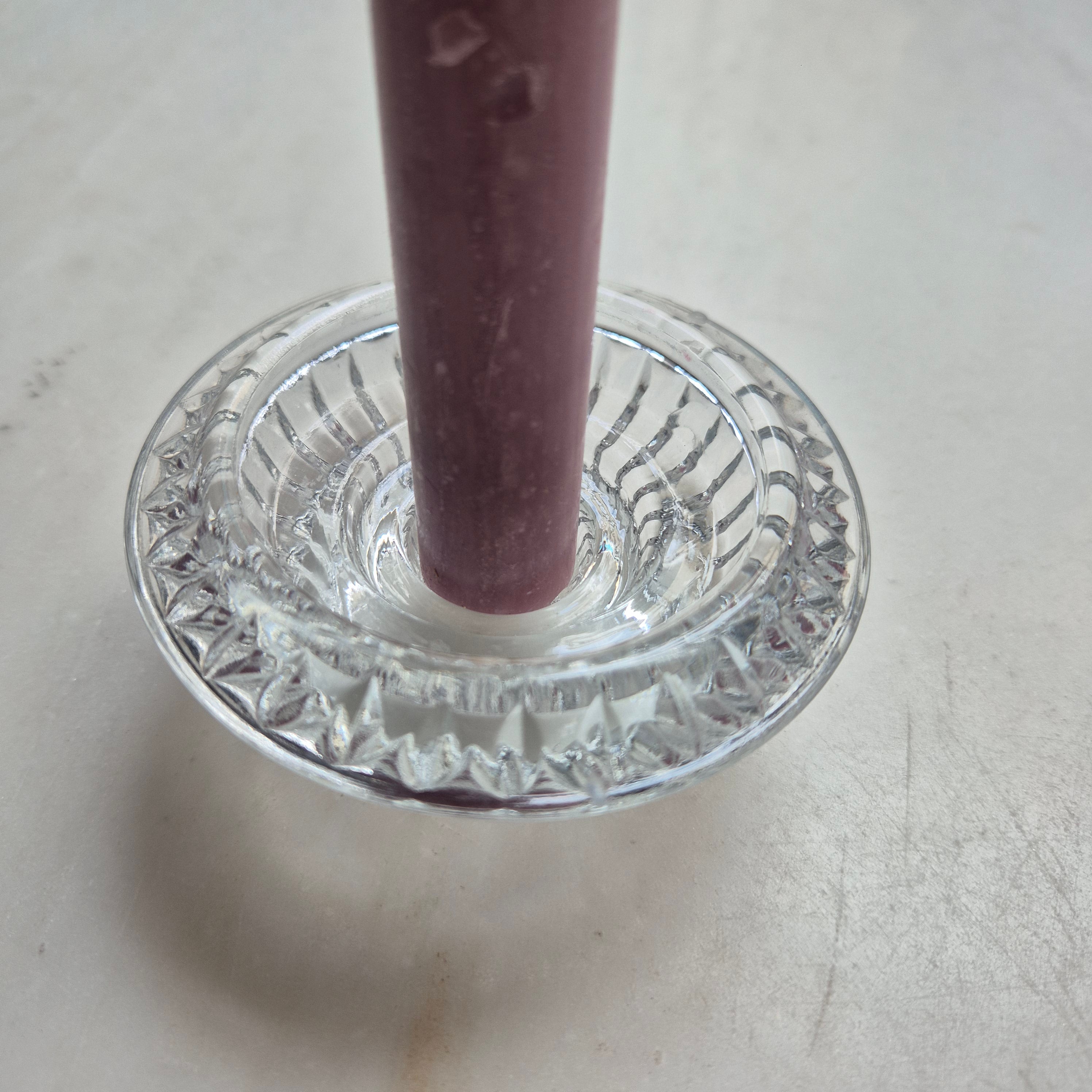 Vintage Etagere Kerzenständer Glas Kristall