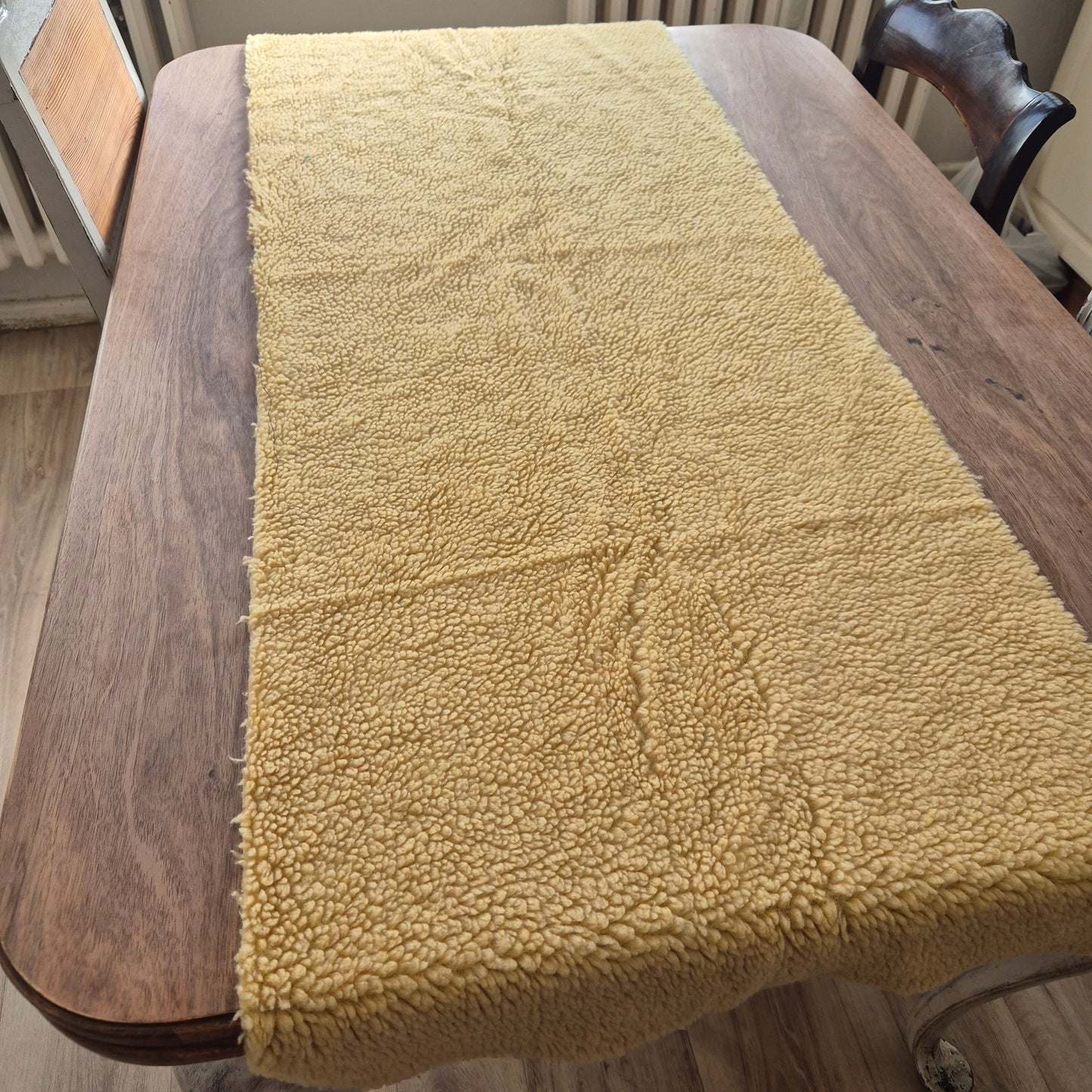 Vintage beiger Futterstoff kuschelig Teddy 53x 153cm zum Nähen!