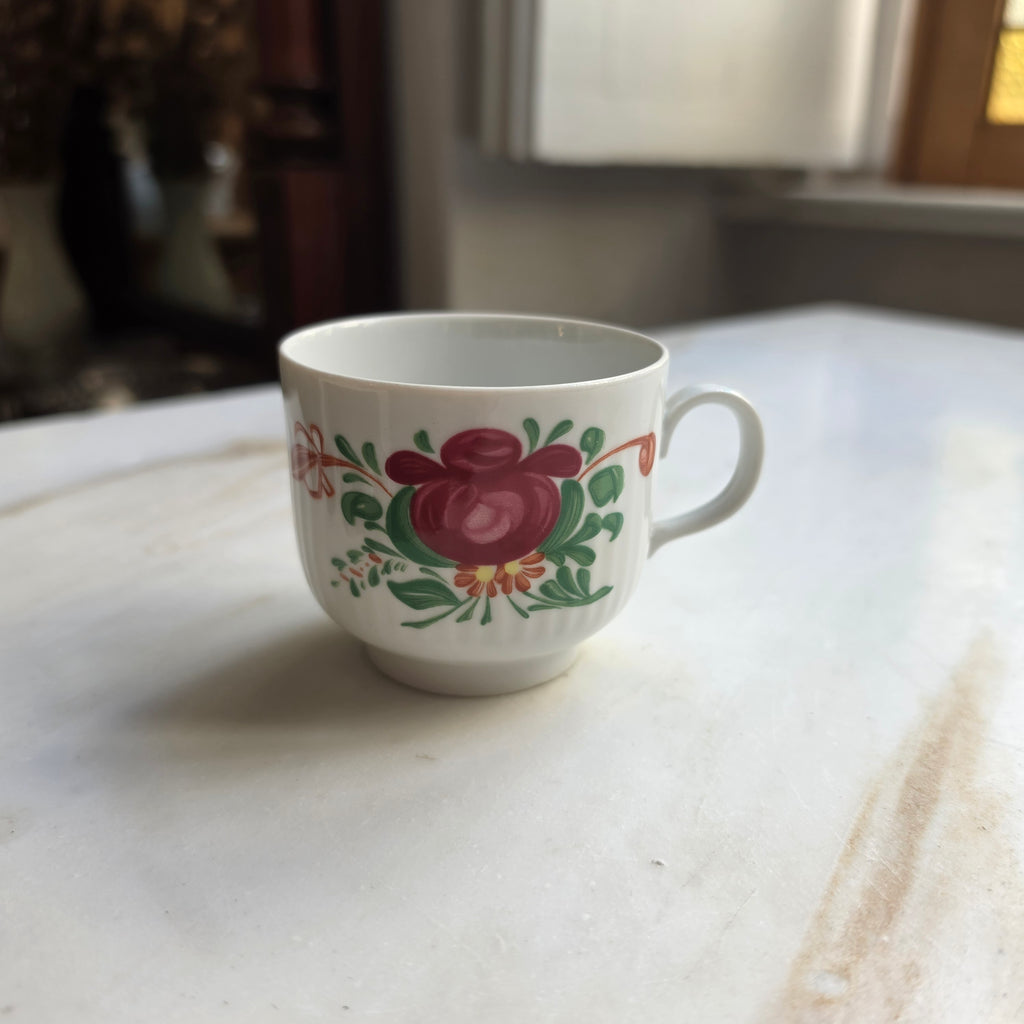 August Warnecke AW Ostfriesland Tasse Kaffee Tee Porzellan Rose