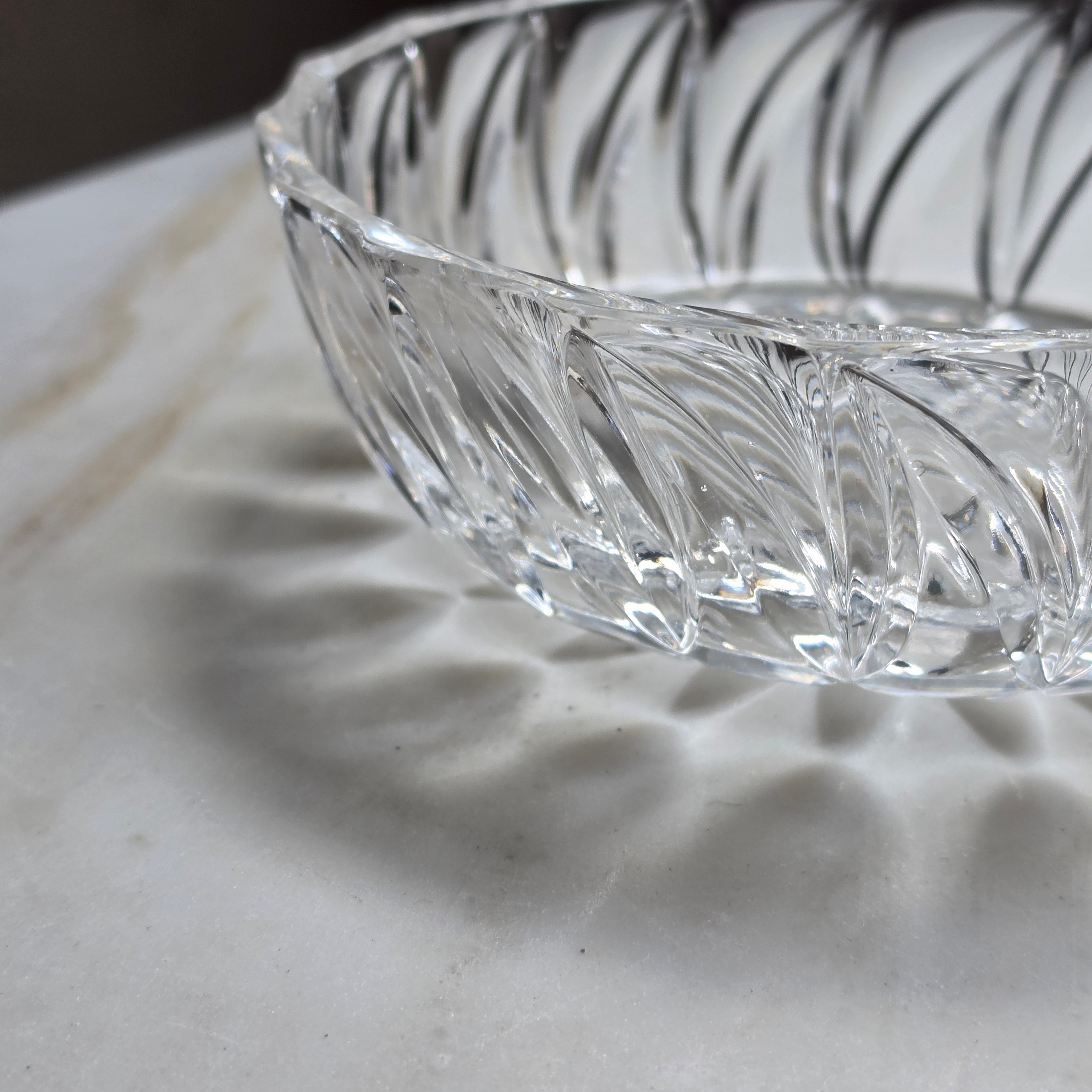 Eleganter Bleikristall-Schale mit Sternschliff – Kristallglas Schüssel
