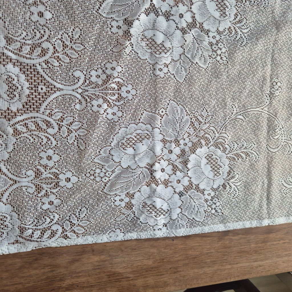1x Vintage Scheibengardine Gardine 65x70cm für Stange ein Fenster Polyester