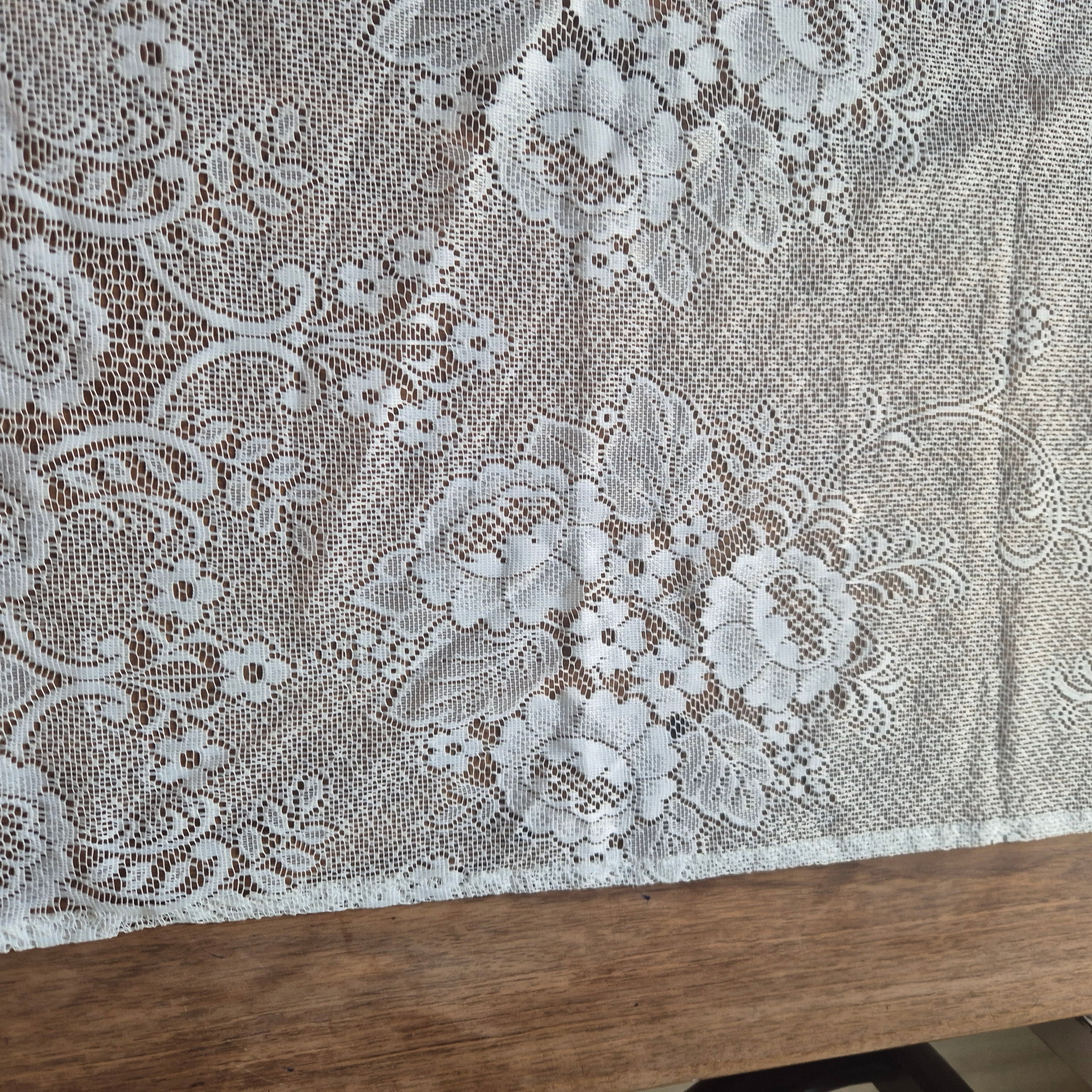 1x Vintage Scheibengardine Gardine 65x70cm für Stange ein Fenster Polyester