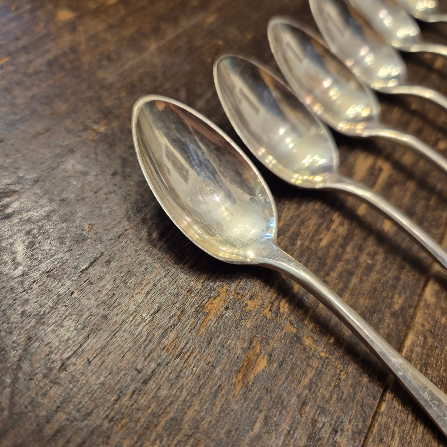 6x antike versilberte Teelöffel ideal zum aufpolieren!