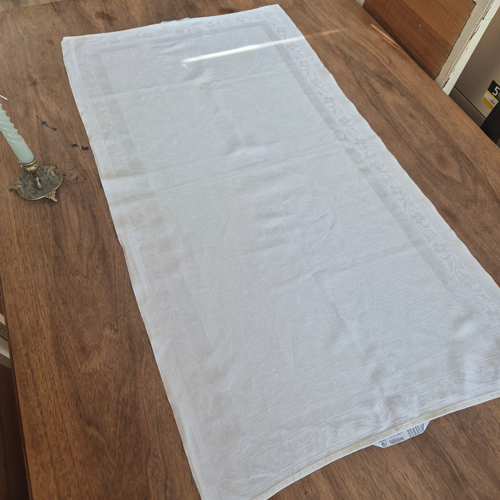 Altes Küchenhandtuch weiß Leinen Baumwolle 49x90cm