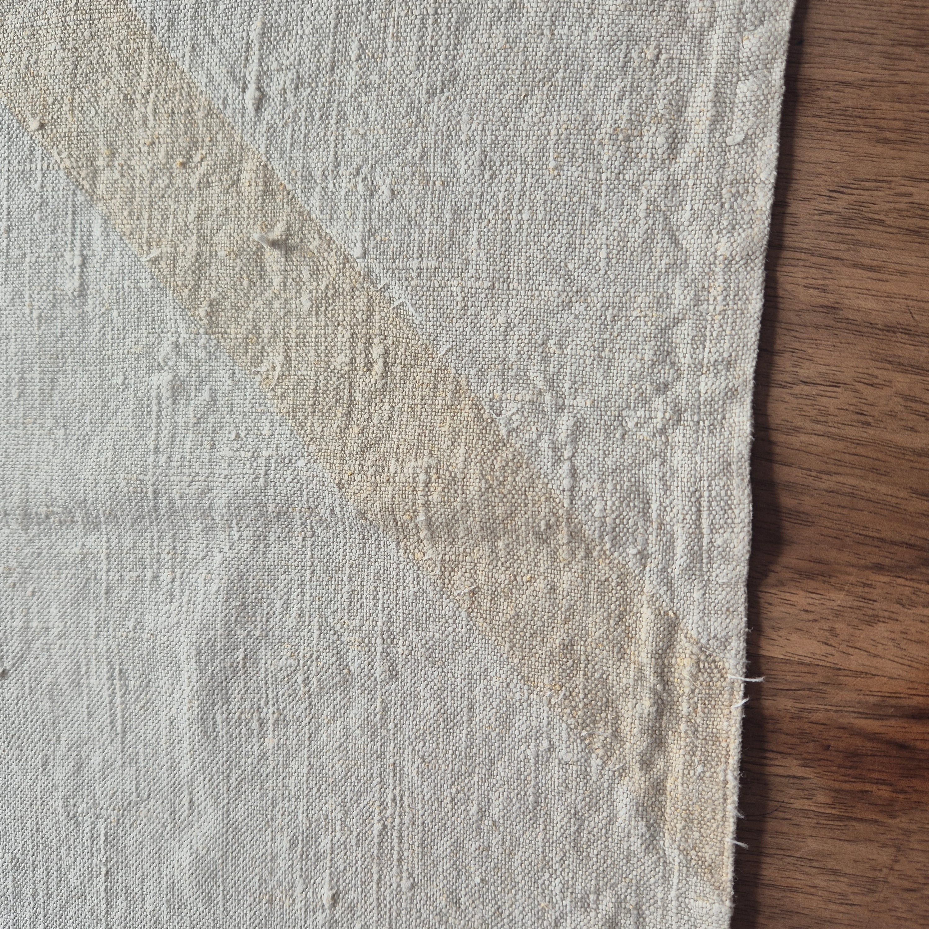 Antike Leinen Tischdecke 88x145cm mit Stockflecken / zum weiterbearbeiten 🤍