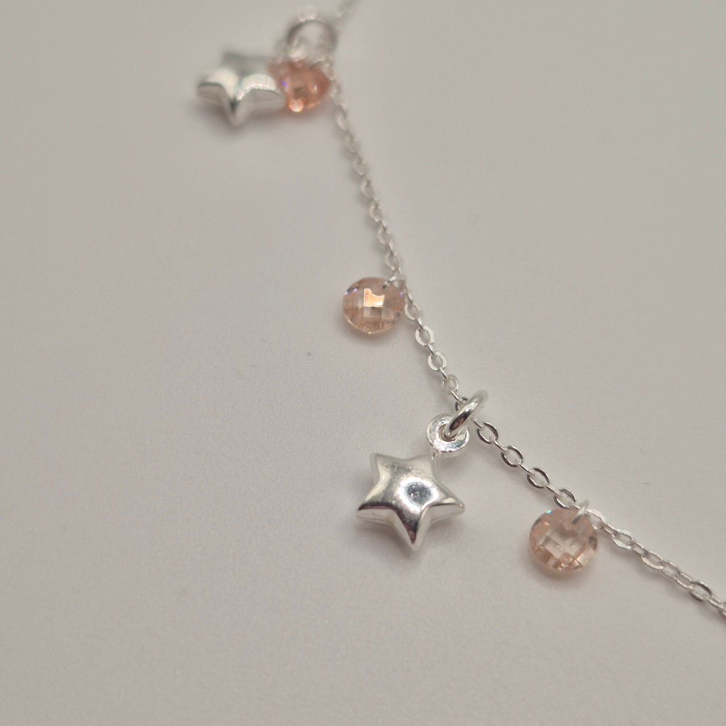 Zartes Fußkettchen Silber 925 Sterne