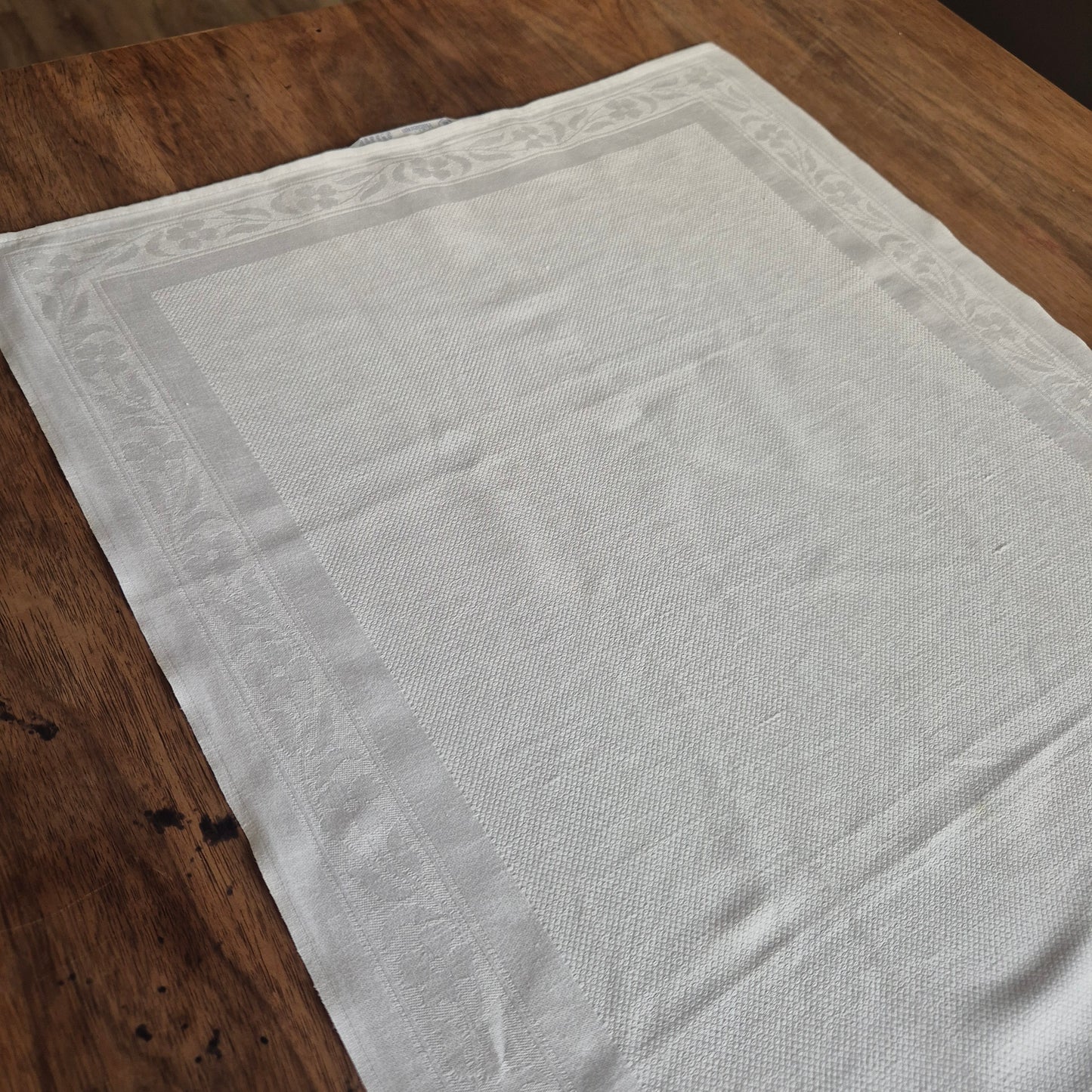 Altes Küchenhandtuch weiß Leinen Baumwolle 49x90cm