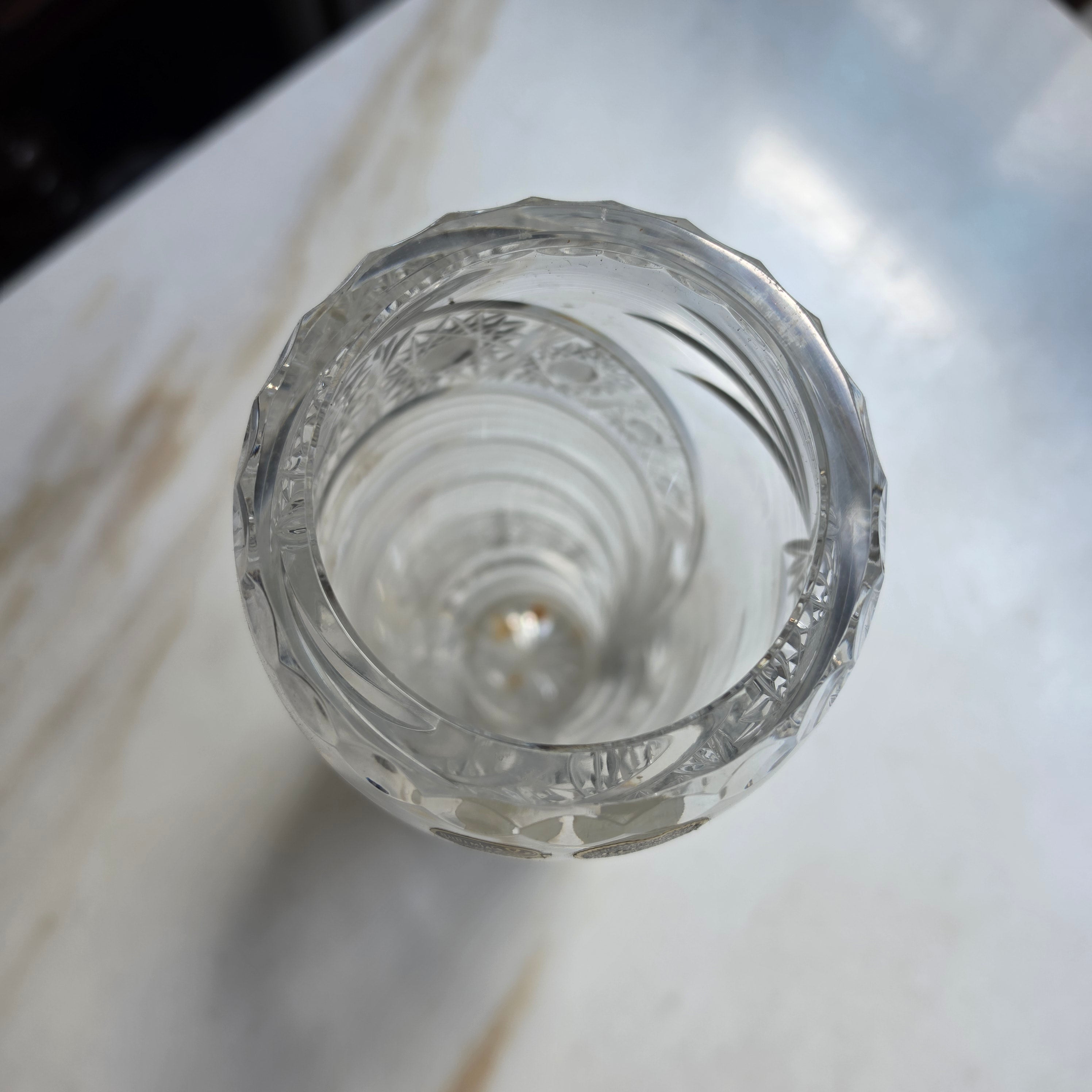 Handgeschliffene Kristall Vase - Rossi Czech Glass