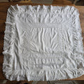 Antiker Paradekissen-Bezug - Monogramm E.V. - 70x75cm - Baumwolle - 2x Knöpfe fehlen