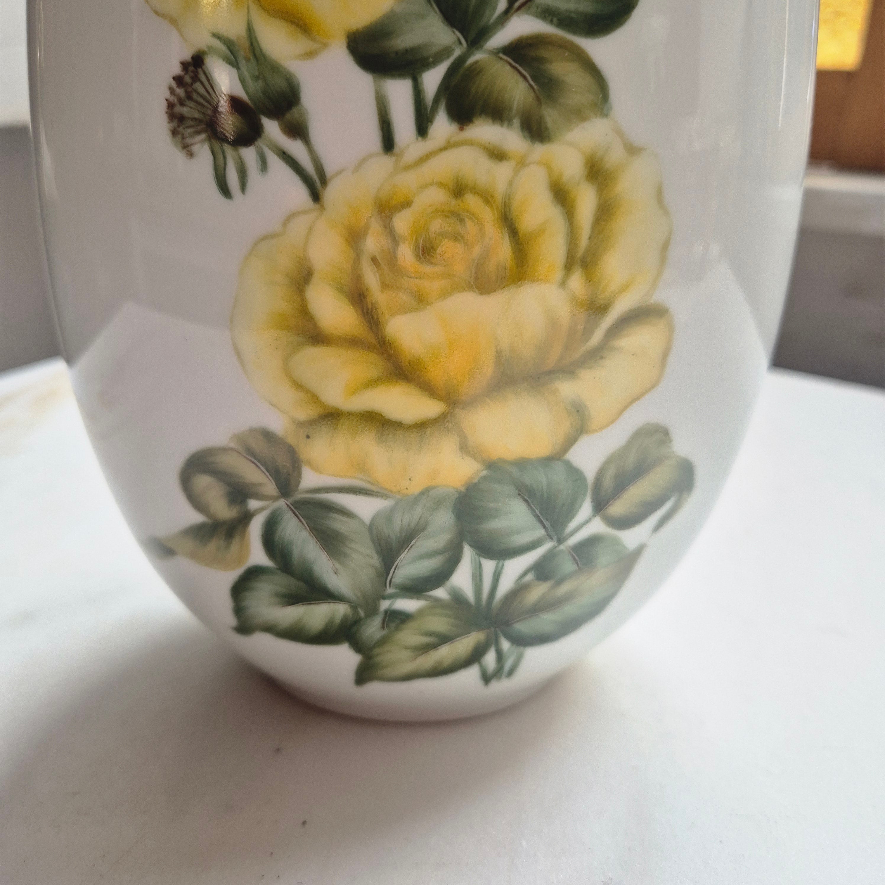 Handbemalte Porzellan Vase von Thomas Vintage Germany 40er Jahre