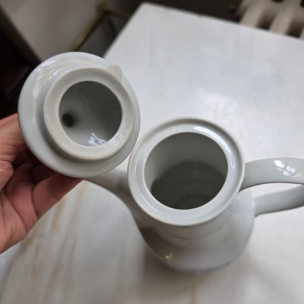 Große Vintage Kahla Zwiebelmuster Tee Kaffeekanne Kanne Vintage blau weiß