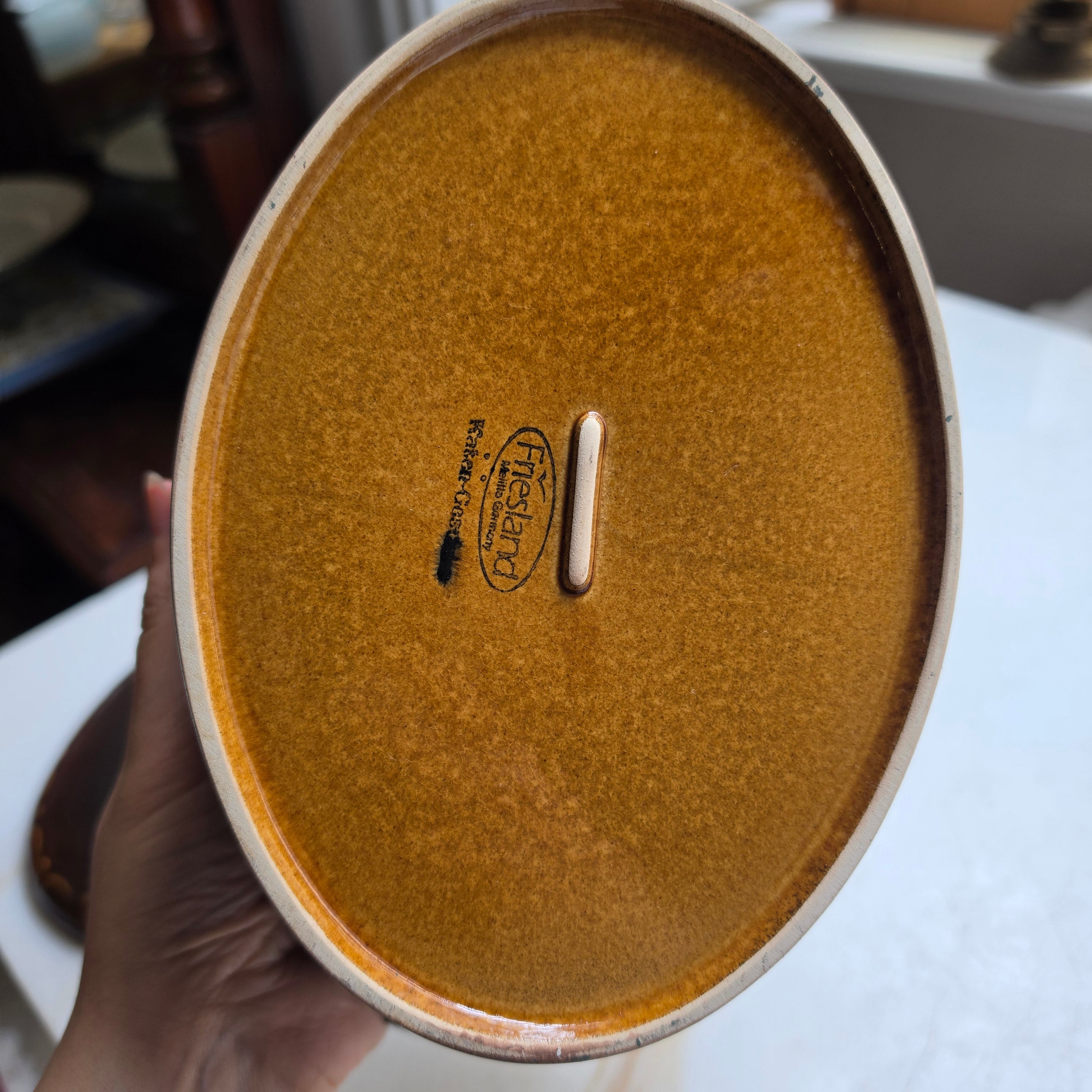 Vintage Friesland Melitta Keramik Auflaufform mit Deckel – Braun / Keramik-Kasserolle 70er Jahre