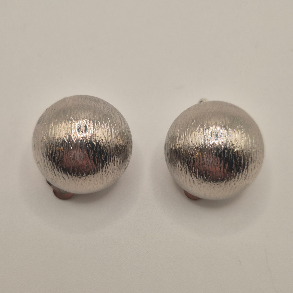 Vintage 50er Jahre Massive Runway Ohrringe / Made in West Germany Statement Clips Silber
