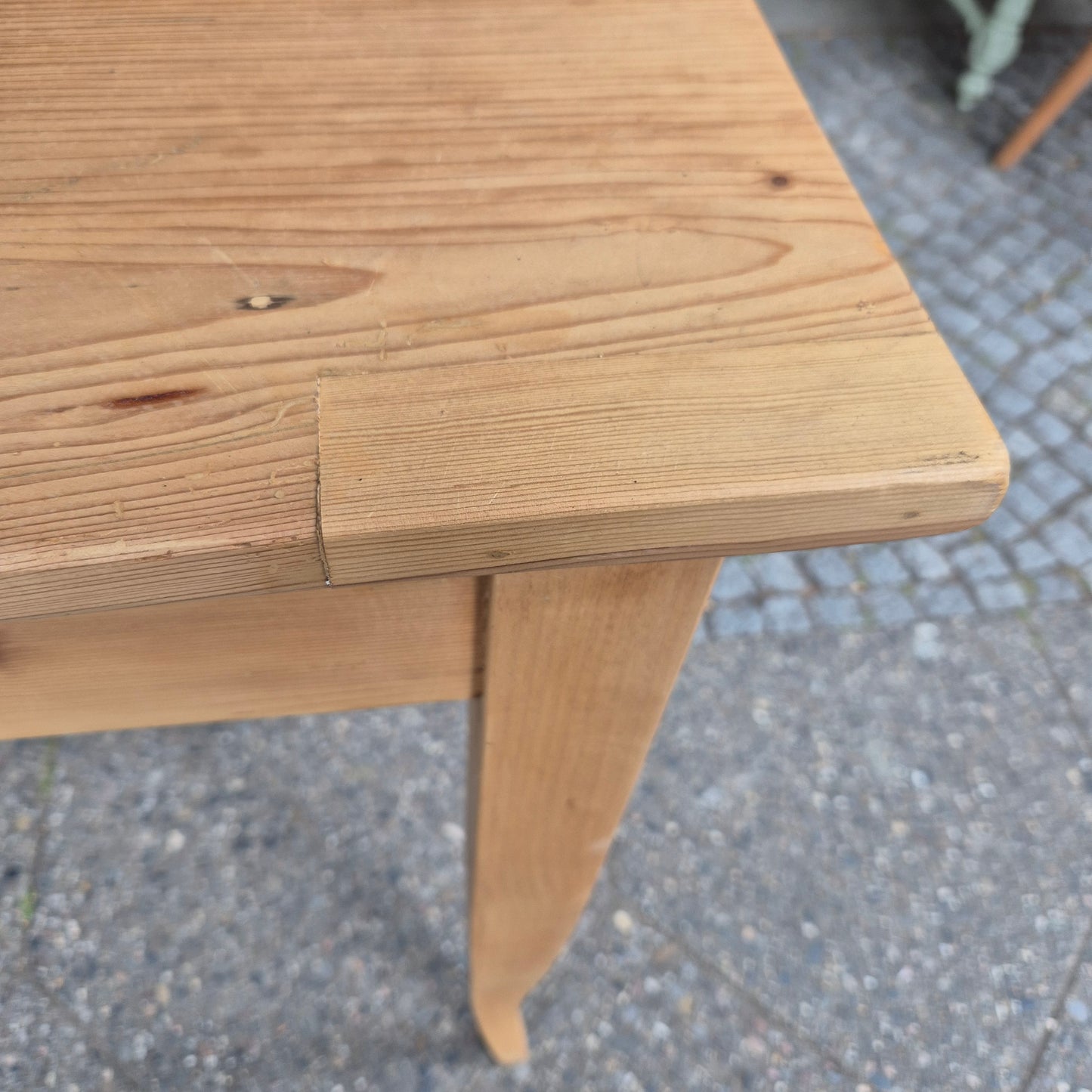 Antiker Biedermeier Tisch Kiefernholz 80x90cm Vollholz