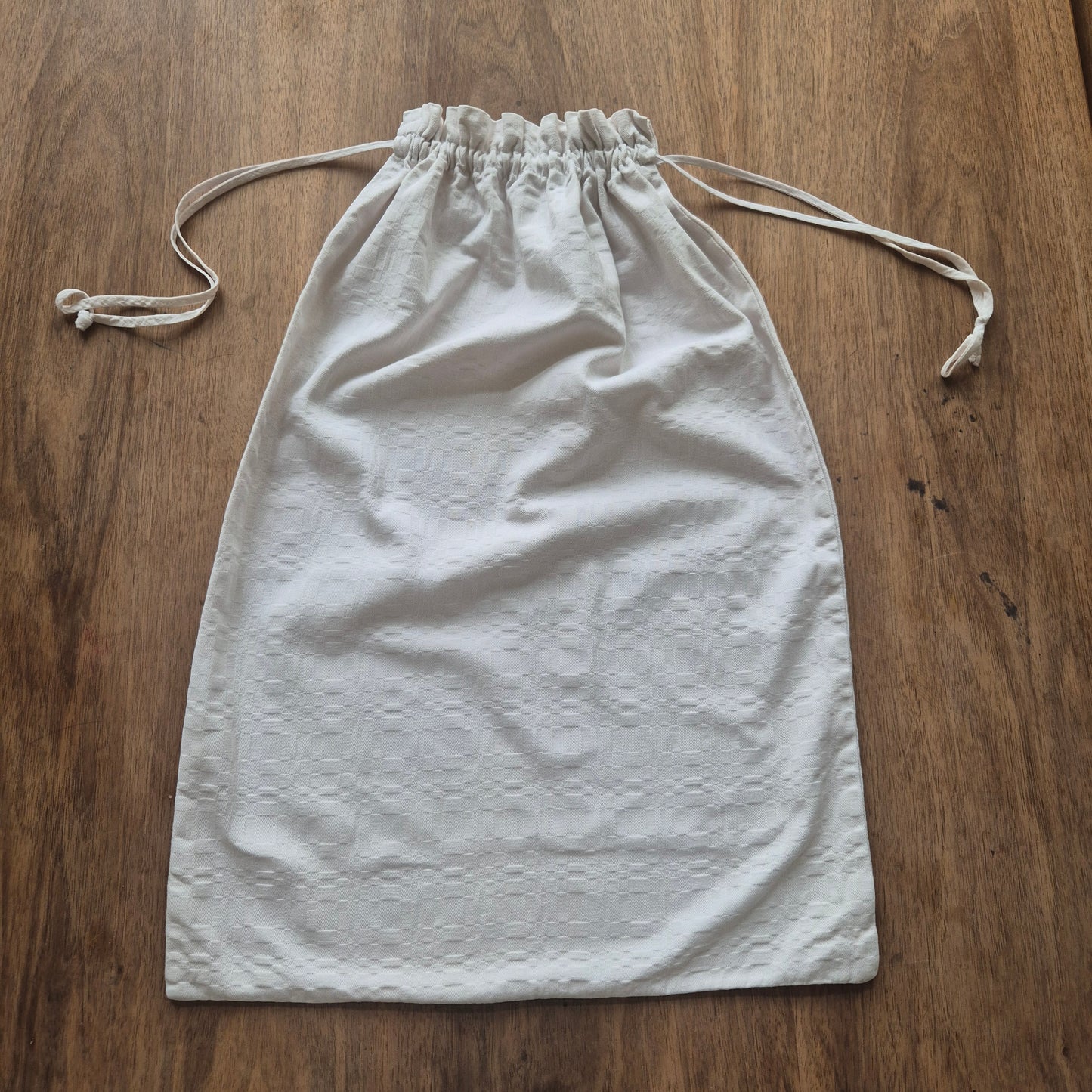 Antiker Baumwolle Wäschesack 43x62cm Handgemacht
