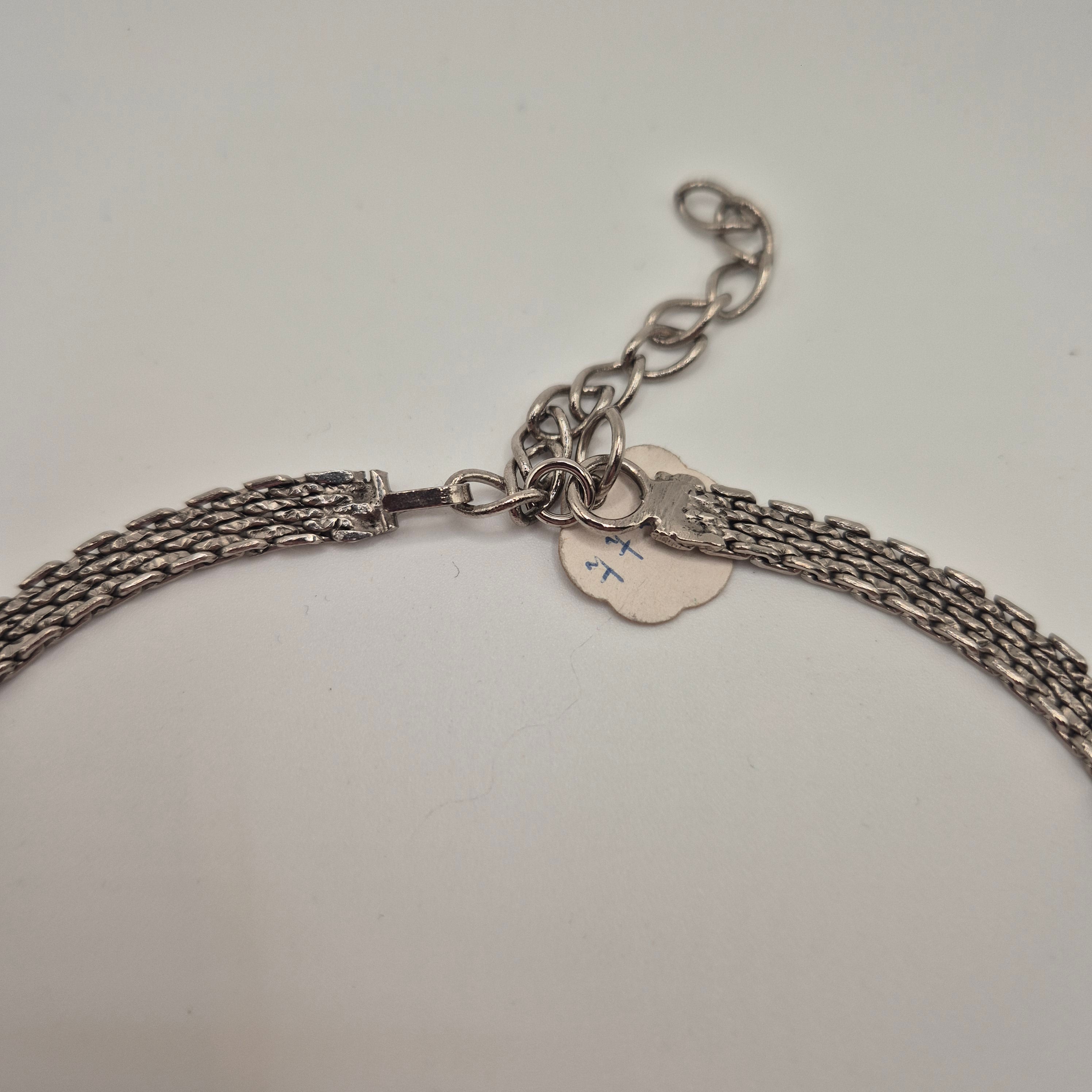 Elegante Vintage Herz-Halskette – Funkelnder Glamour in Silber