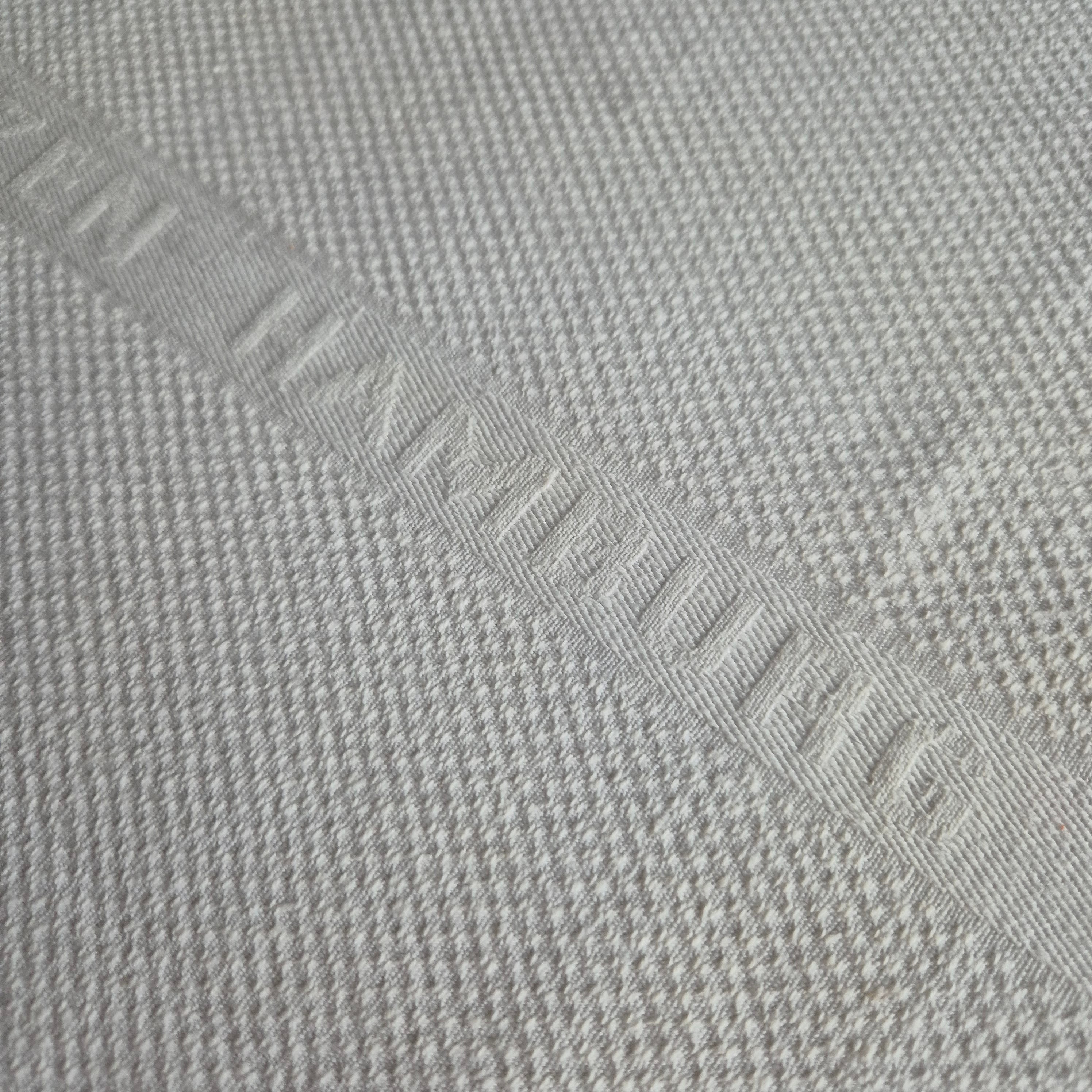 Altes Leinen Küchen-&Geschirrtuch mit Damast Aufschrift"Hans Kolzen Hamburg" weiß 🤍