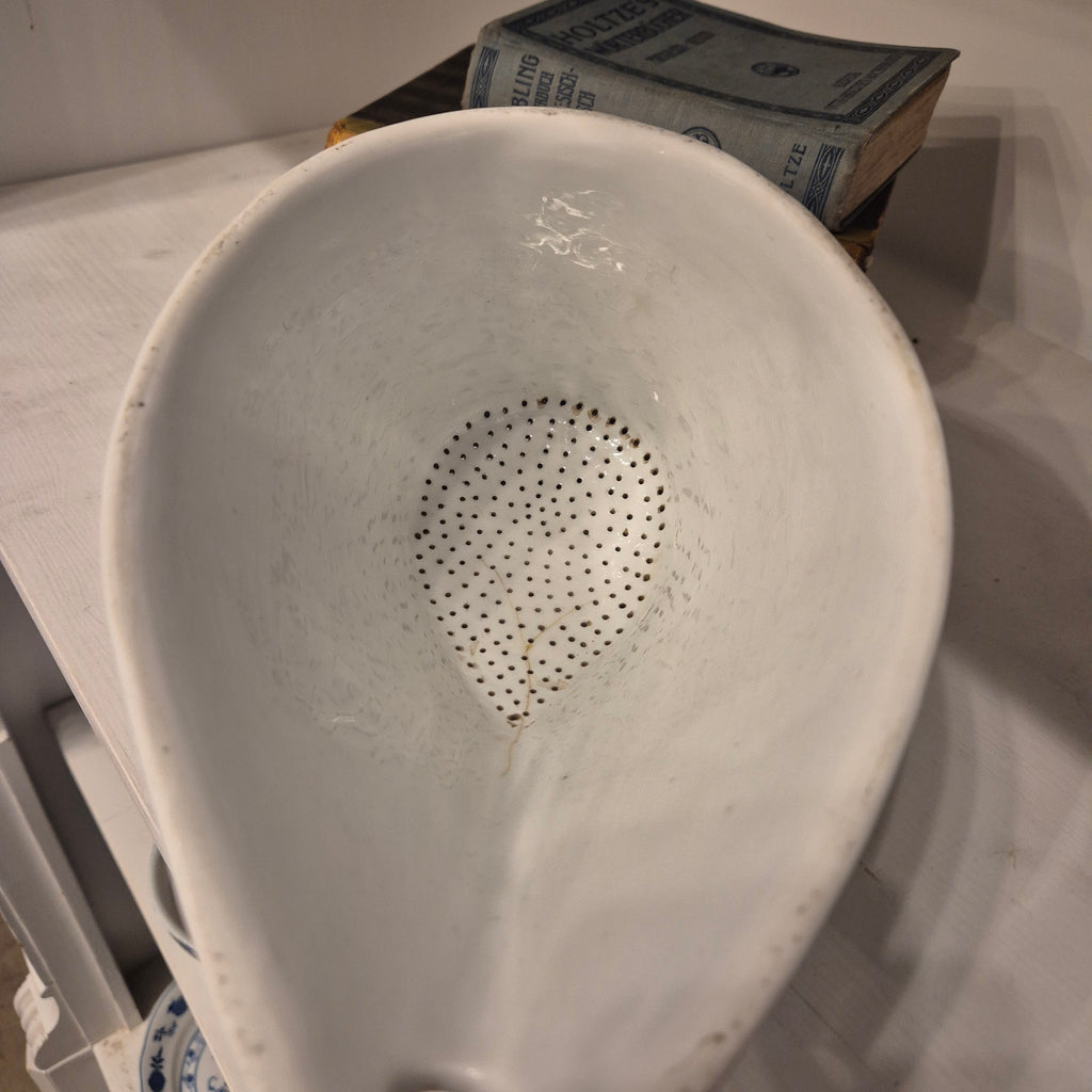 Antikes Sieb Porzellan Wandsieb Zwiebelmuster blau weiß