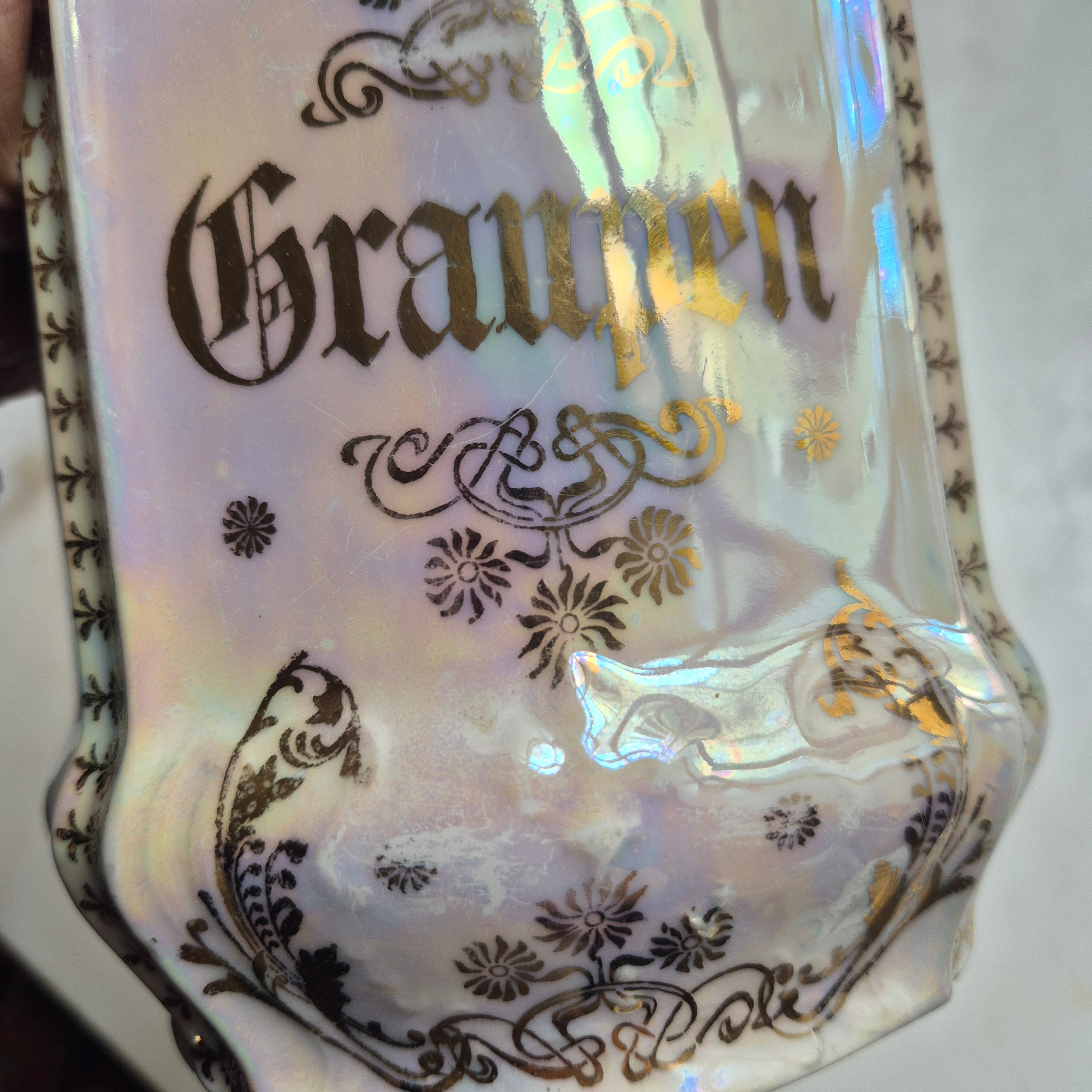 Antike Vorratsdose Jugendstil Porzellan "Graupen" um 1900