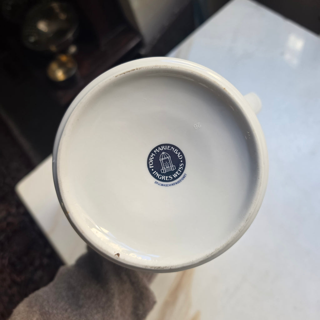 Klassische Porzellan-Kaffeekanne - Teekanne mit Zwiebelmuster Form Marienbad