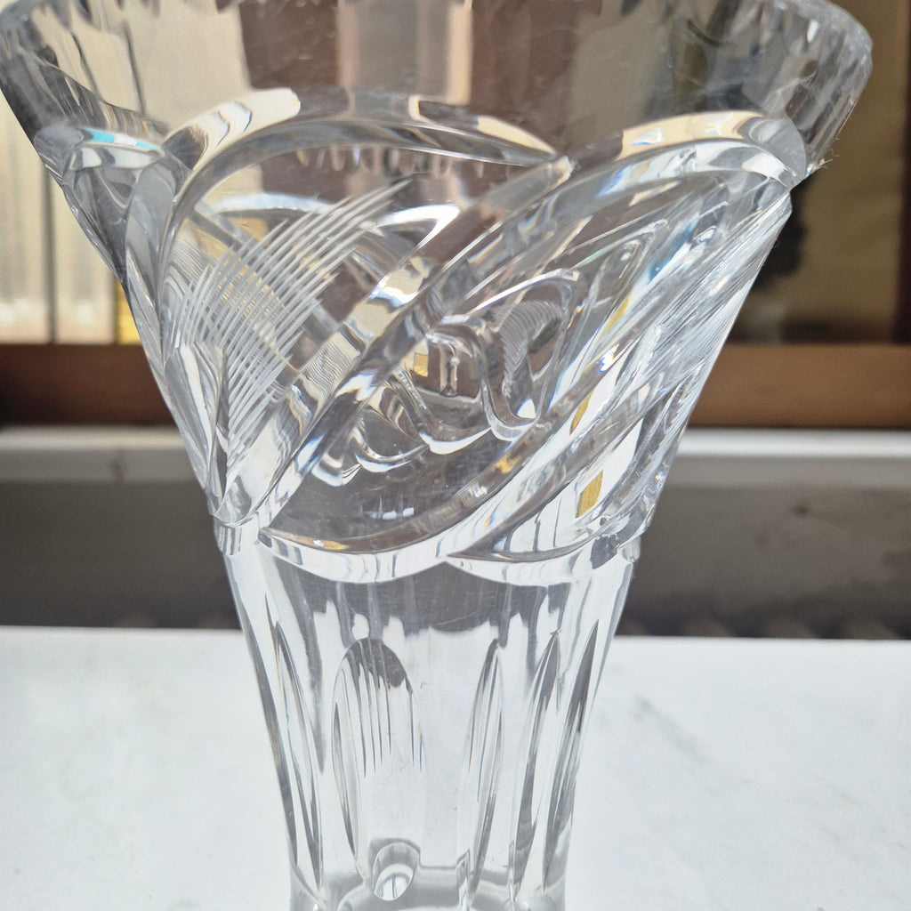 Wunderschöne Vintage Kristall Vase Groß (2x minimale Abplatzer)
