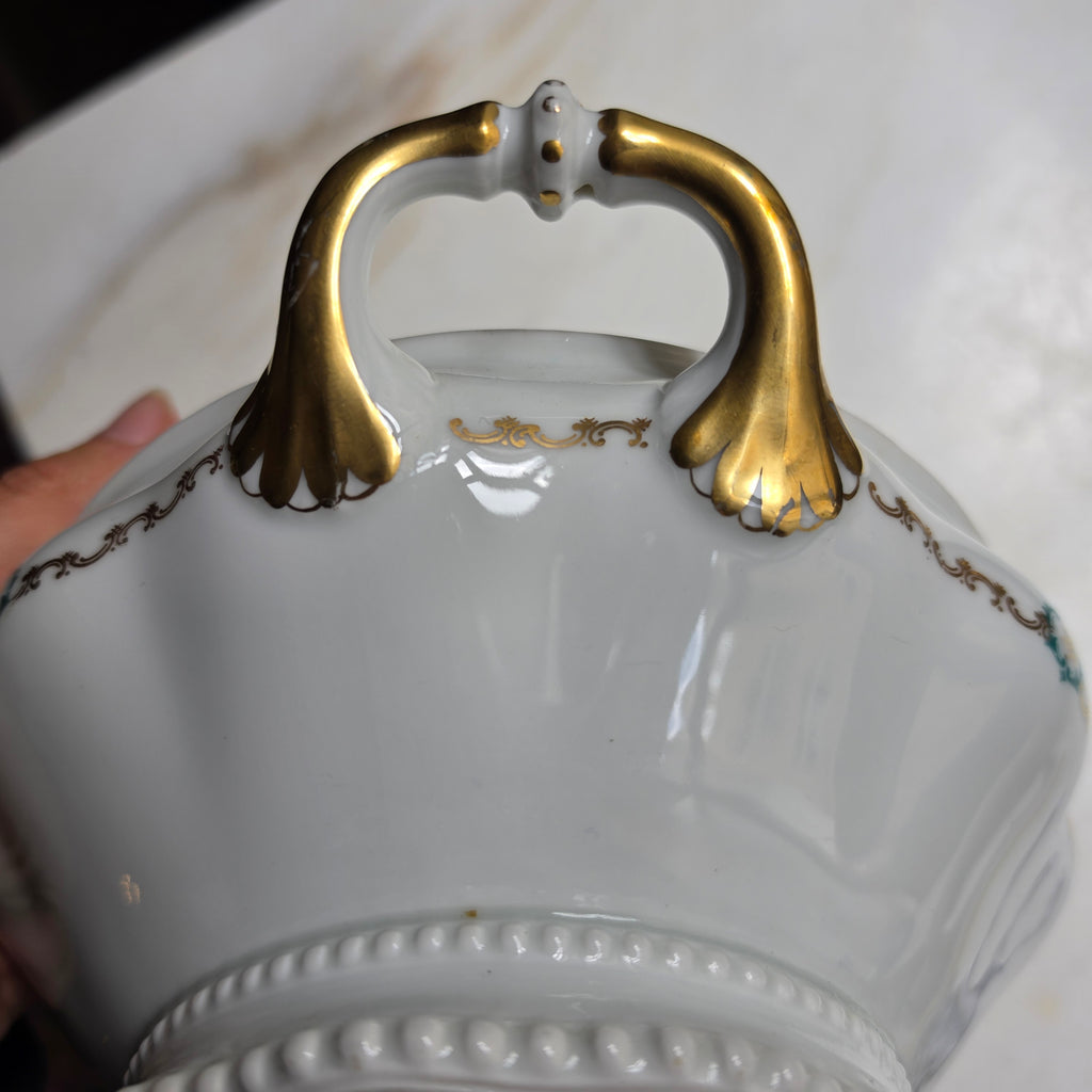 Antike Rosenthal Schale „Bavana“ – Edle Servierschale mit Goldstaffage & Ornamenten – Jugendstil