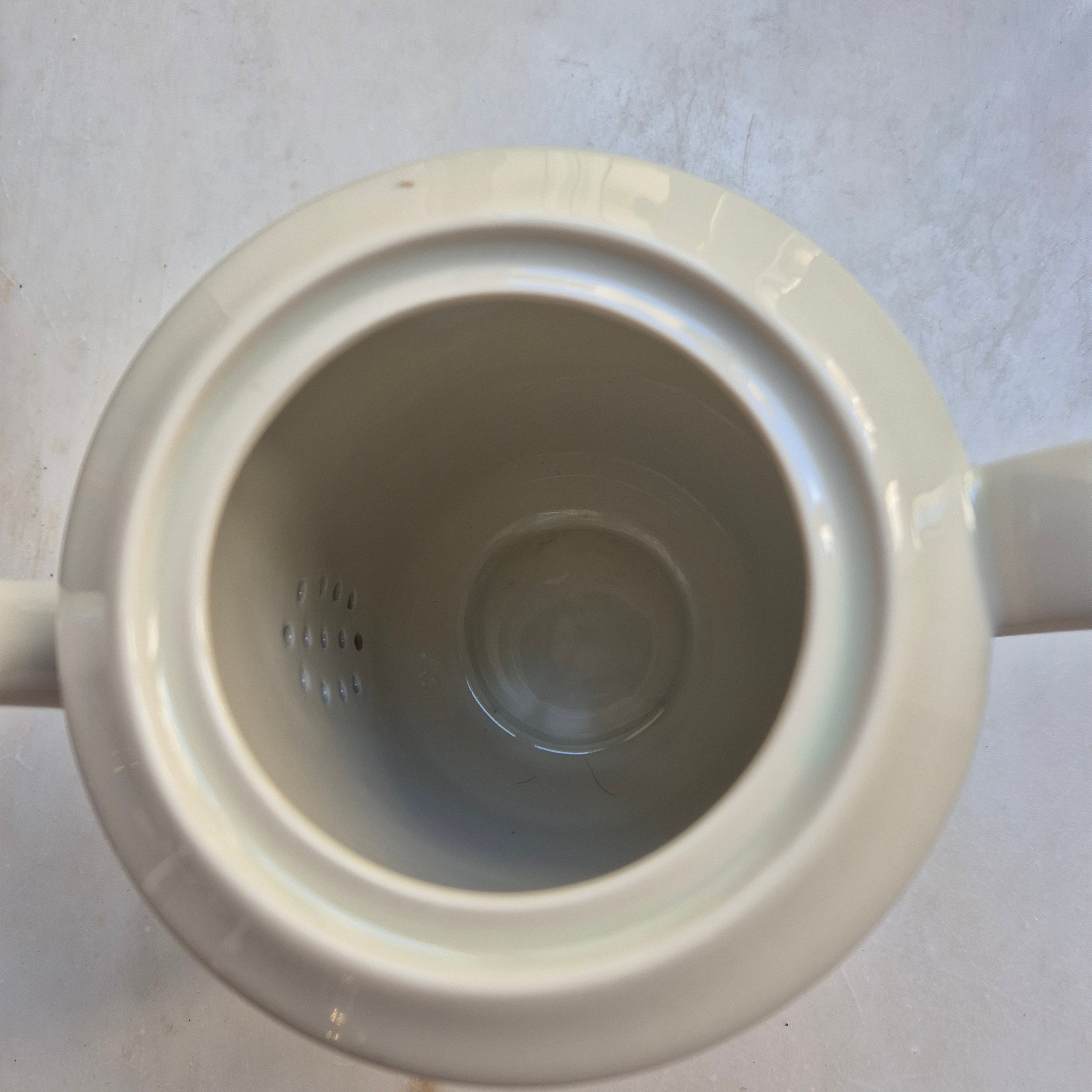 Große Kaffeekanne Porzellan - elfenbeinton - "Margarete" Hutschenreuther