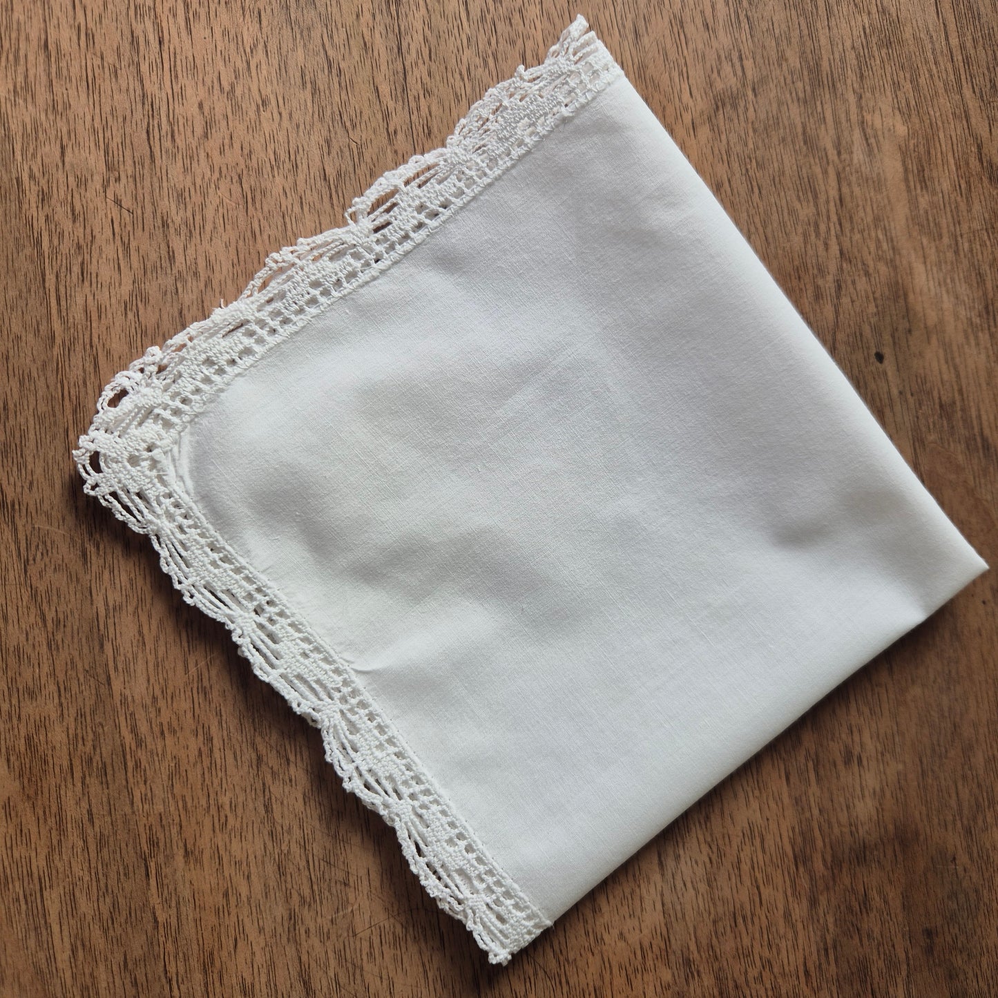 Vintage Serviette Stoff Einstecktuch 29x29cm Baumwolle (leichter Fleck)