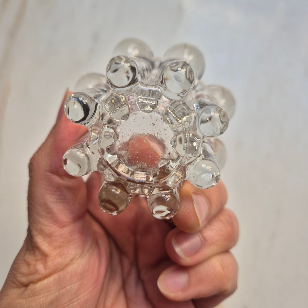Vintage Bubble Kerzenständer Kerzenhalter Kristall oder Glas