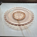 Vintage Tortenplatte/Glasplatte Pastellrosa