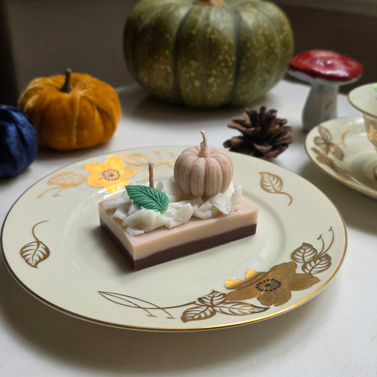 Dessert-Kerze „Herbsttraum“ - Spekulatius & Schoko-Brownie -100 % Sojawachskreation