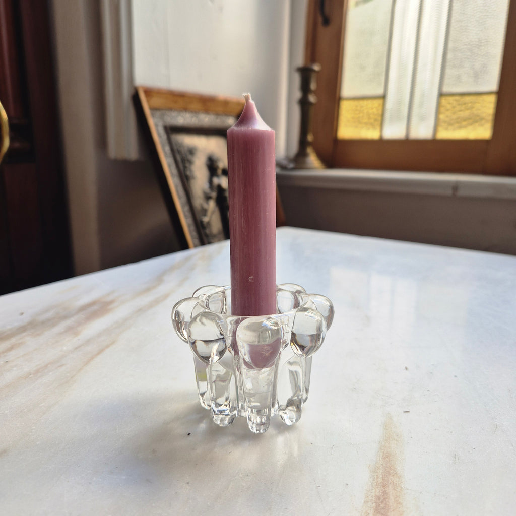 Vintage Bubble Kerzenständer Kerzenhalter Kristall oder Glas