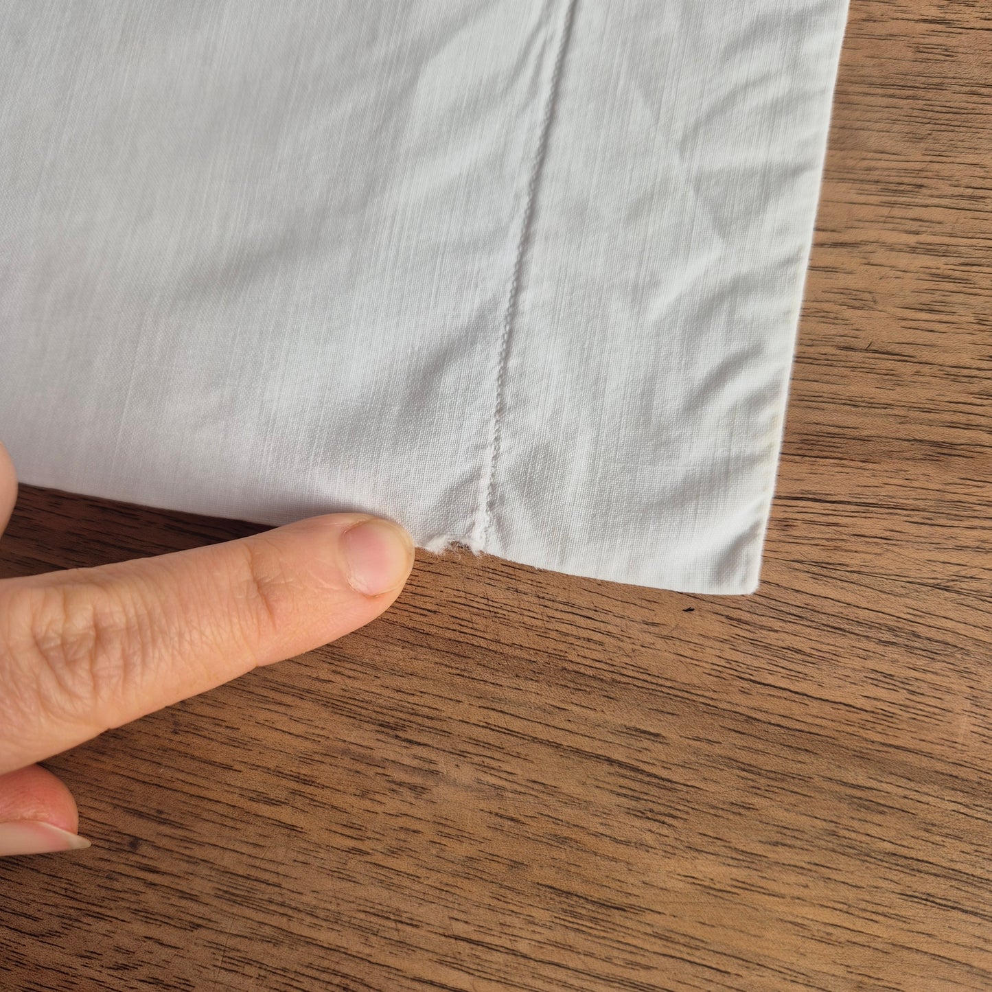 Antiker weißes Kopfkissenbezug zum Schnüren 60x48cm (Minimale Löcher)