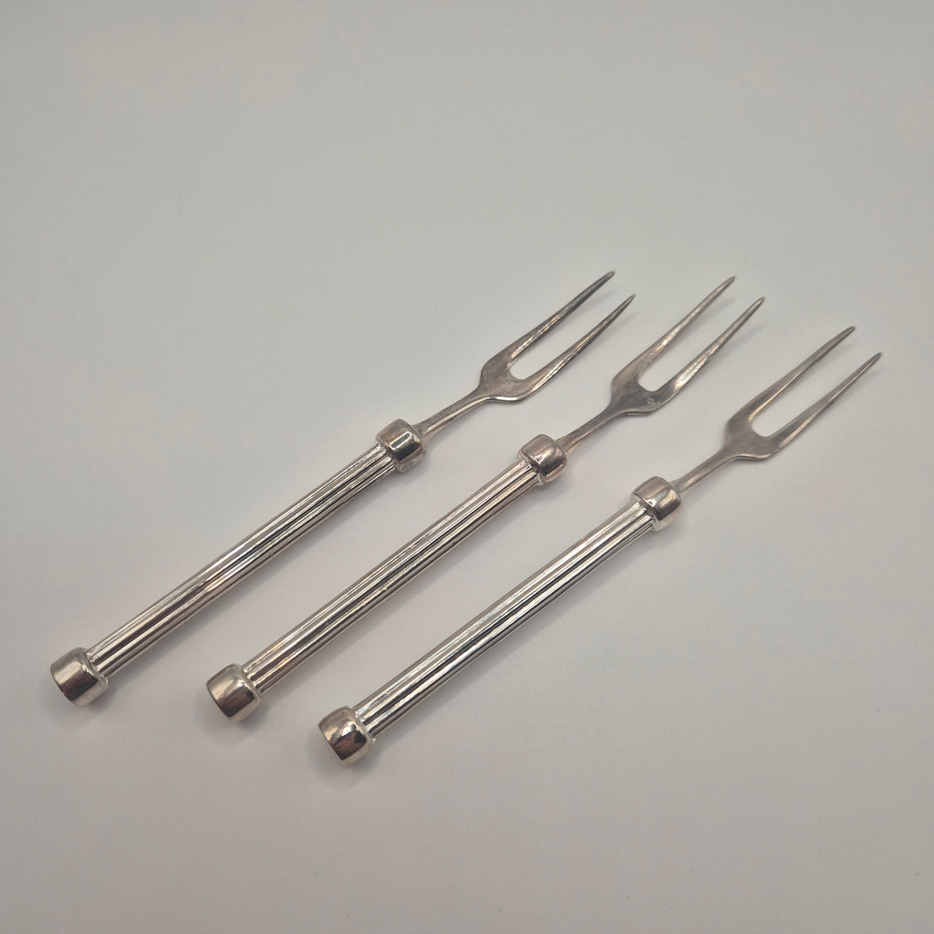 Art Deco Stil - Edles 3er-Set Serviergabeln / Aufschnittgabeln