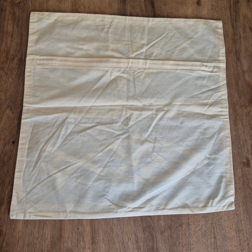 Vintage Kissenbezug Maritiem Fischmotiv Baumwolle 50x50cm