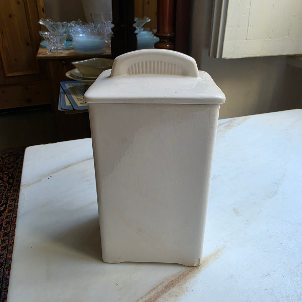 Antike Vorratsdose Jugendstil Keramik "Zucker" oder "Graupen" um 1930