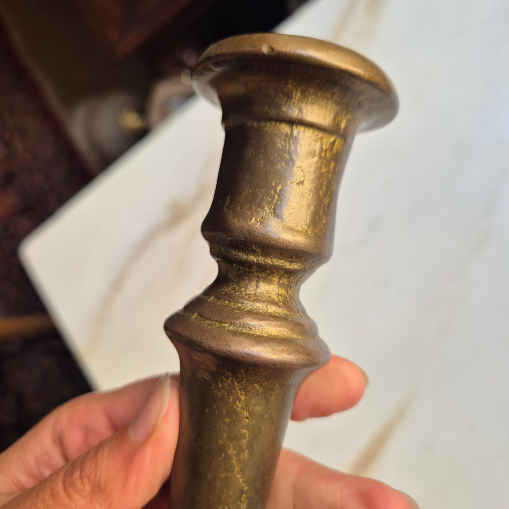 Massiver Messing Kerzenständer Vintage