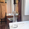 Vintage Glas Vase mit geschliffenem Traubenmotiv Dekor