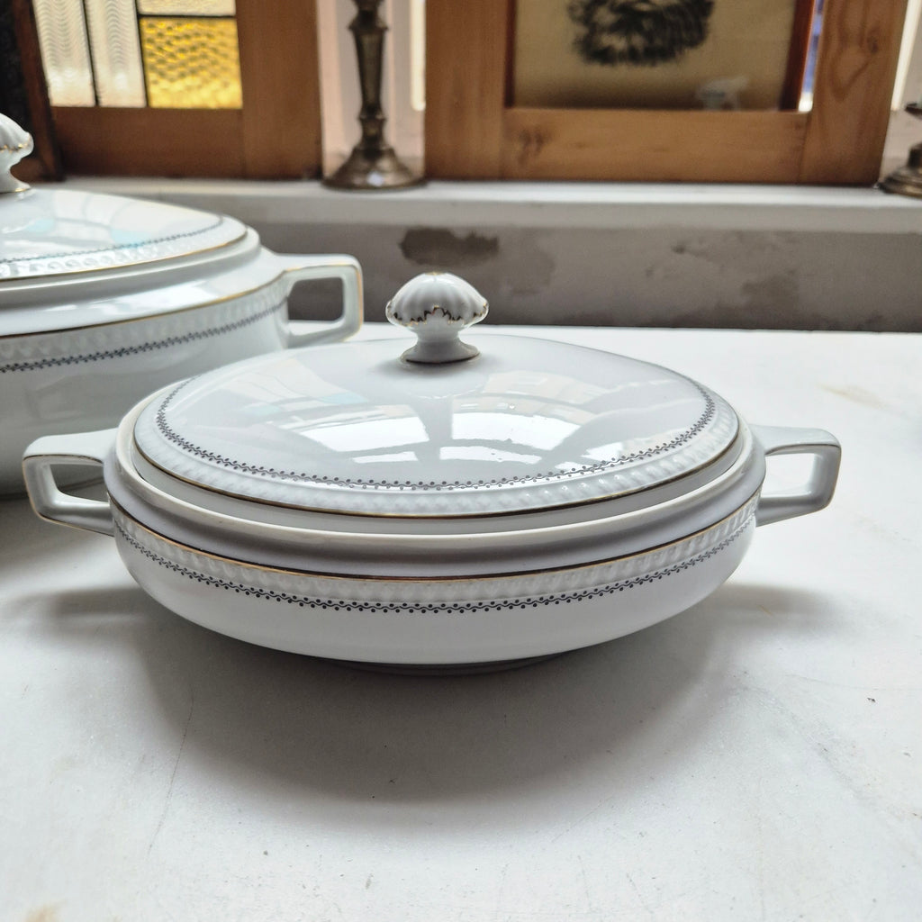 Silesia - Suppenterrine mit Deckel - Vintage Porzellan - oval