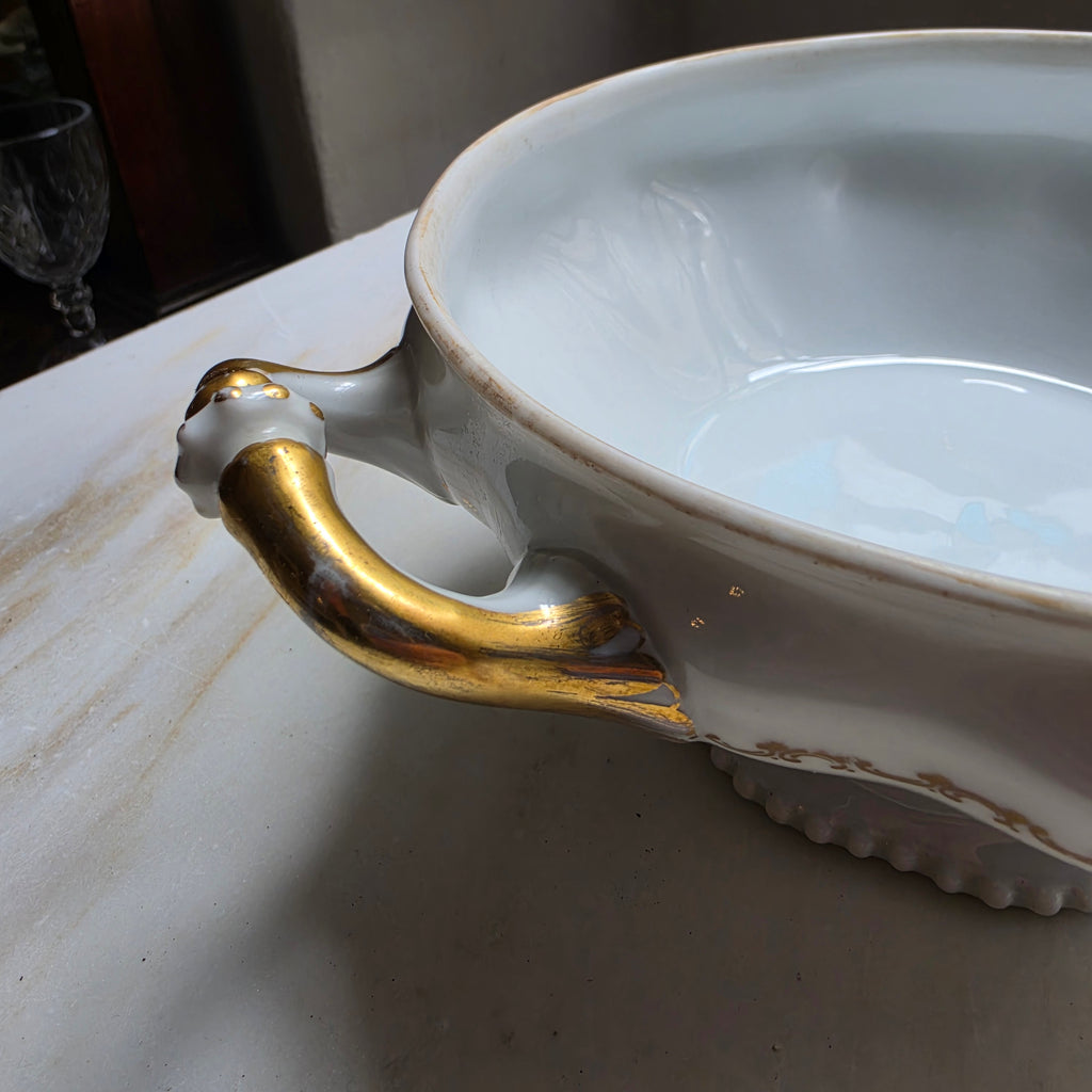 Antike Rosenthal Schale „Bavana“ – Edle Servierschale mit Goldstaffage & Ornamenten – Jugendstil