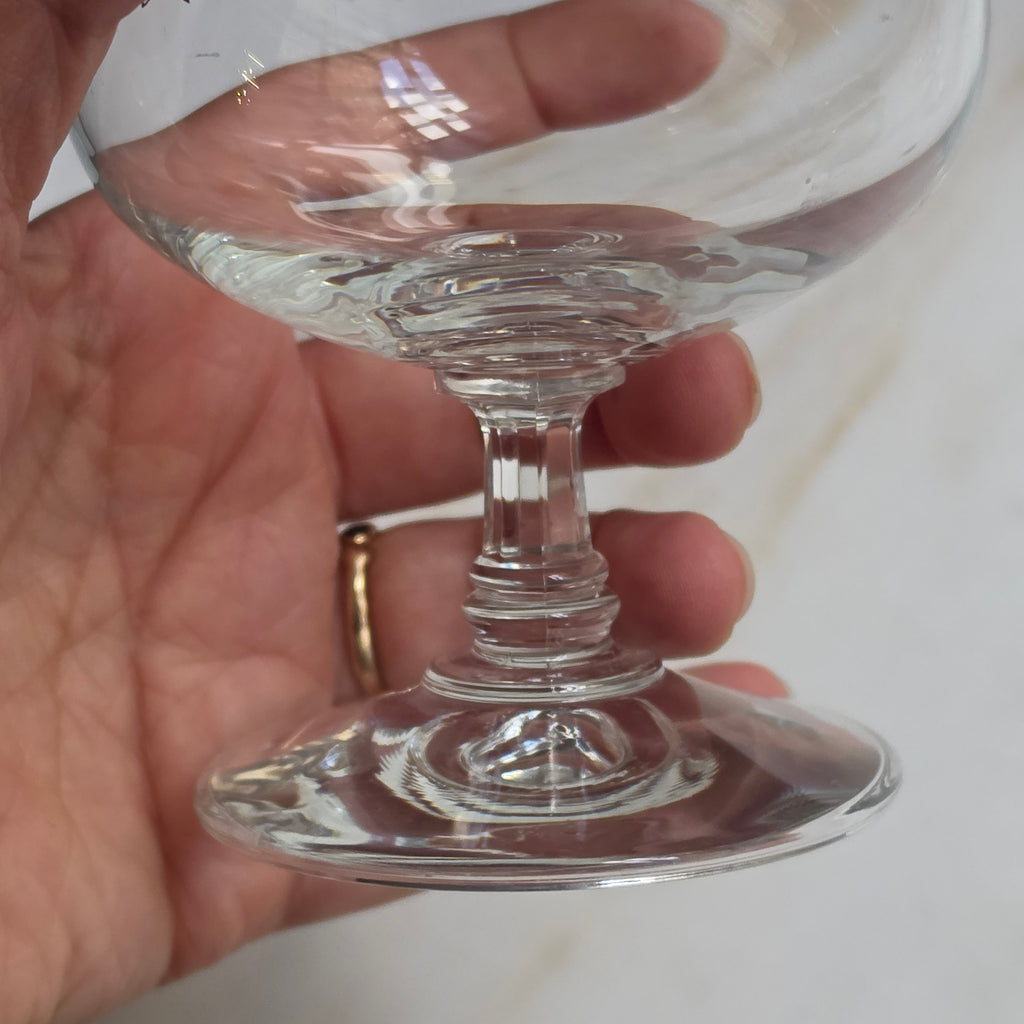 4x Vintage Cognacgläser - Schwenker Set mit Goldrand & Filigranem Ornament-Muster
